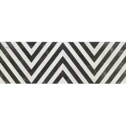 Πλακάκι 1212 Blanco Relieve Decor Porcelanite Dos 40Χ120 Retificatto Γυαλιστερό Μαρμαριζέ